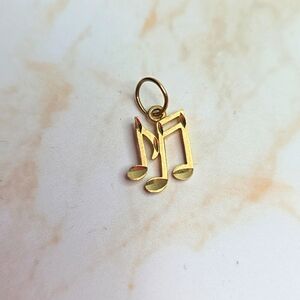 14k gold music notes